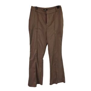 7 For All Mankind Houndstooth Print Size 10 Wide Flare Leg Women's